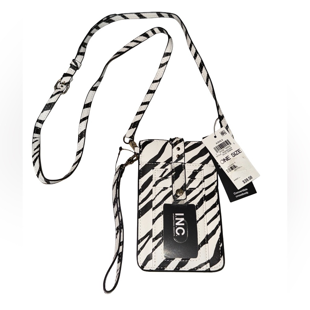 🦓NWT! INC Zebra Convertible Mini Crossbody Bag